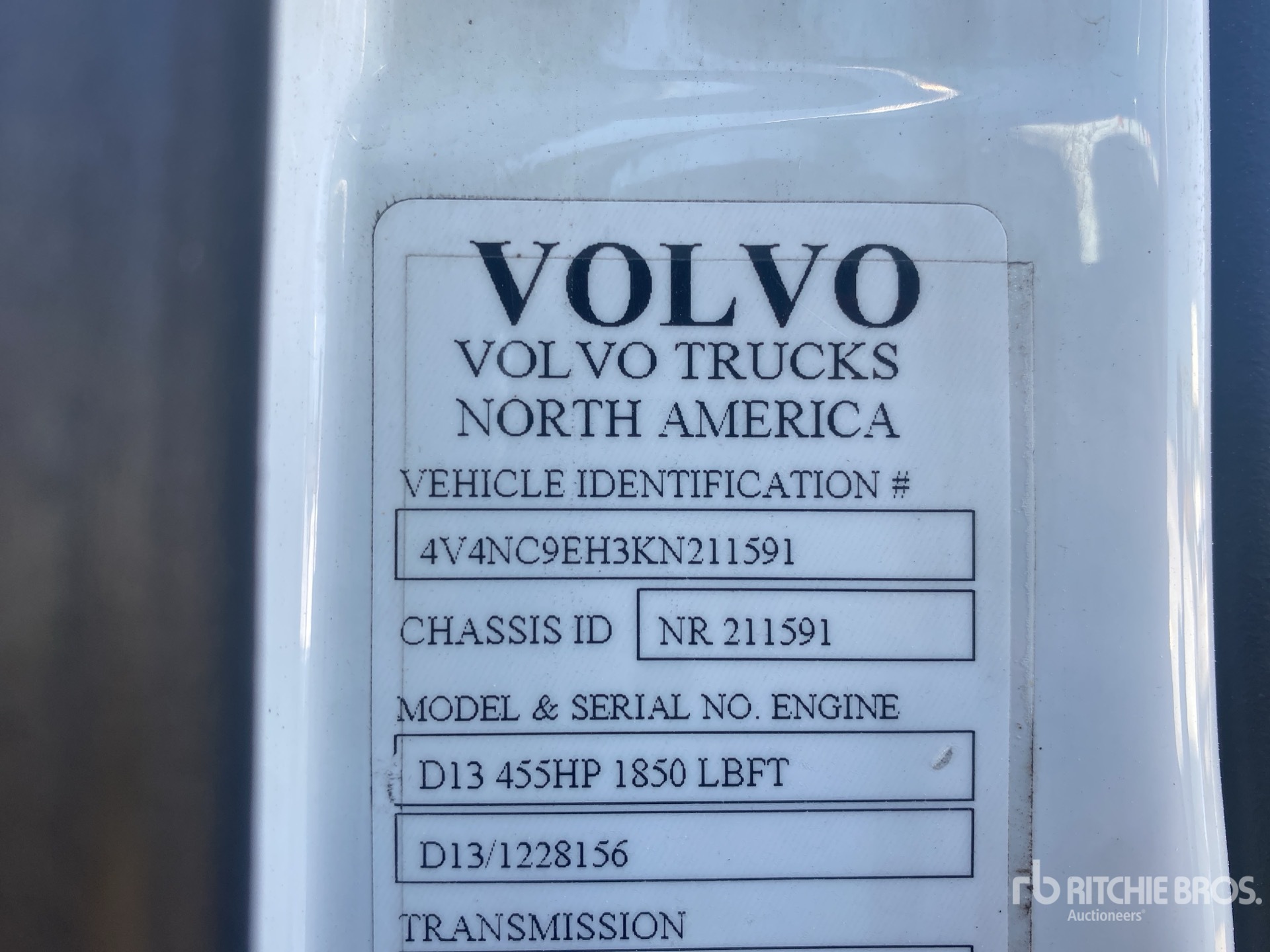 General Appearance with N.º de serie/VIN