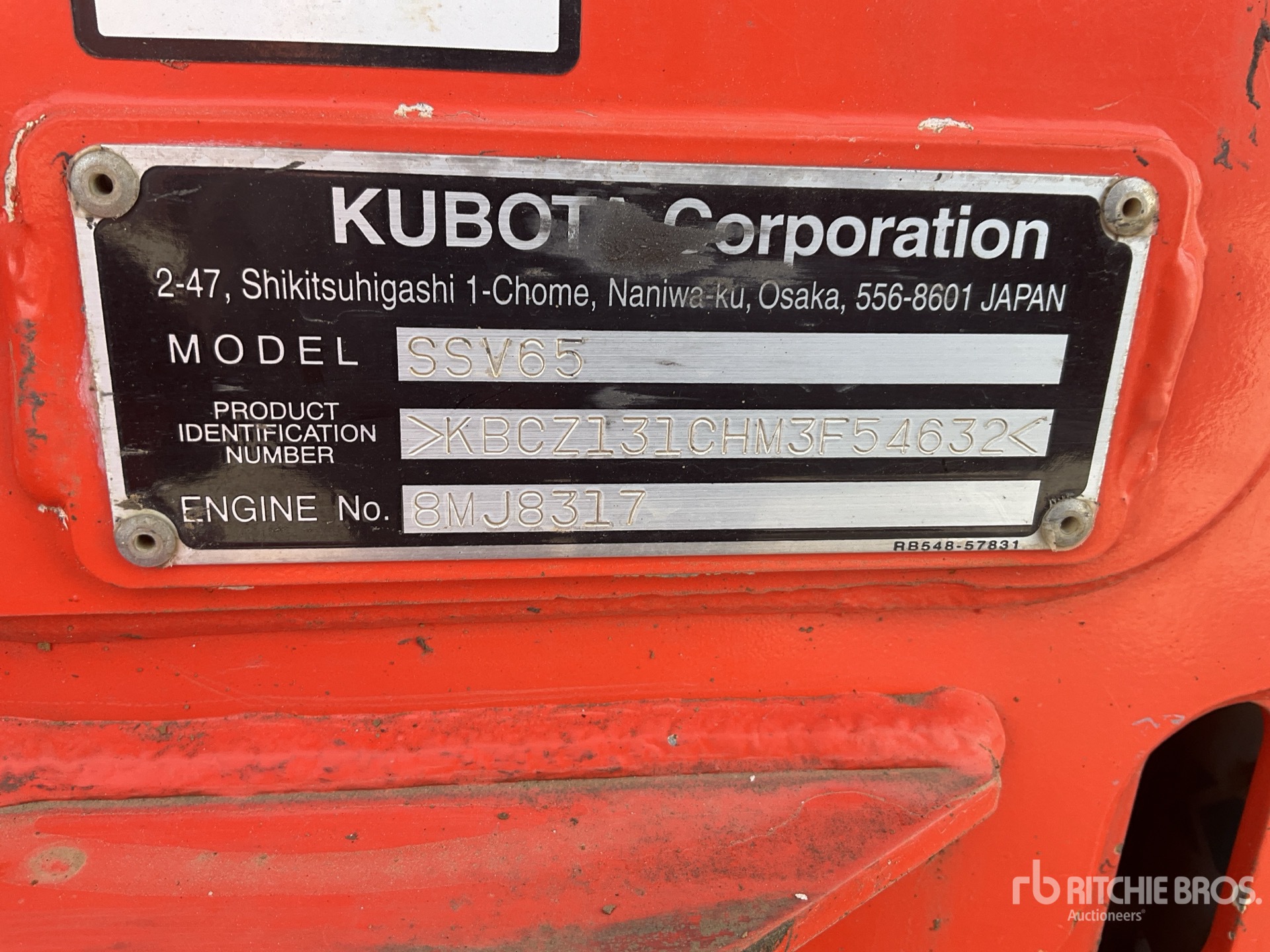 General Appearance with N.º de serie/VIN