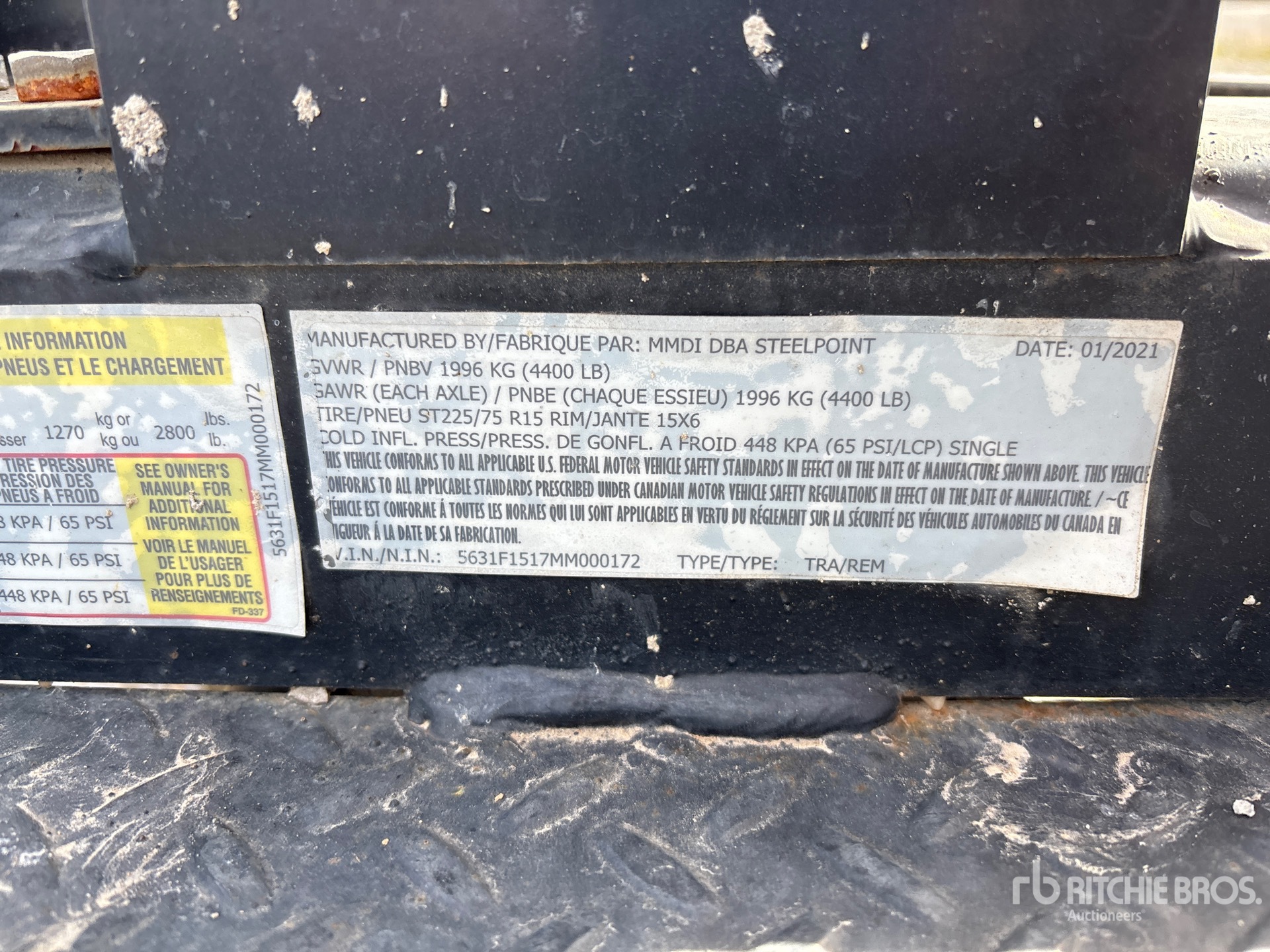 General Appearance with N.º de serie/VIN