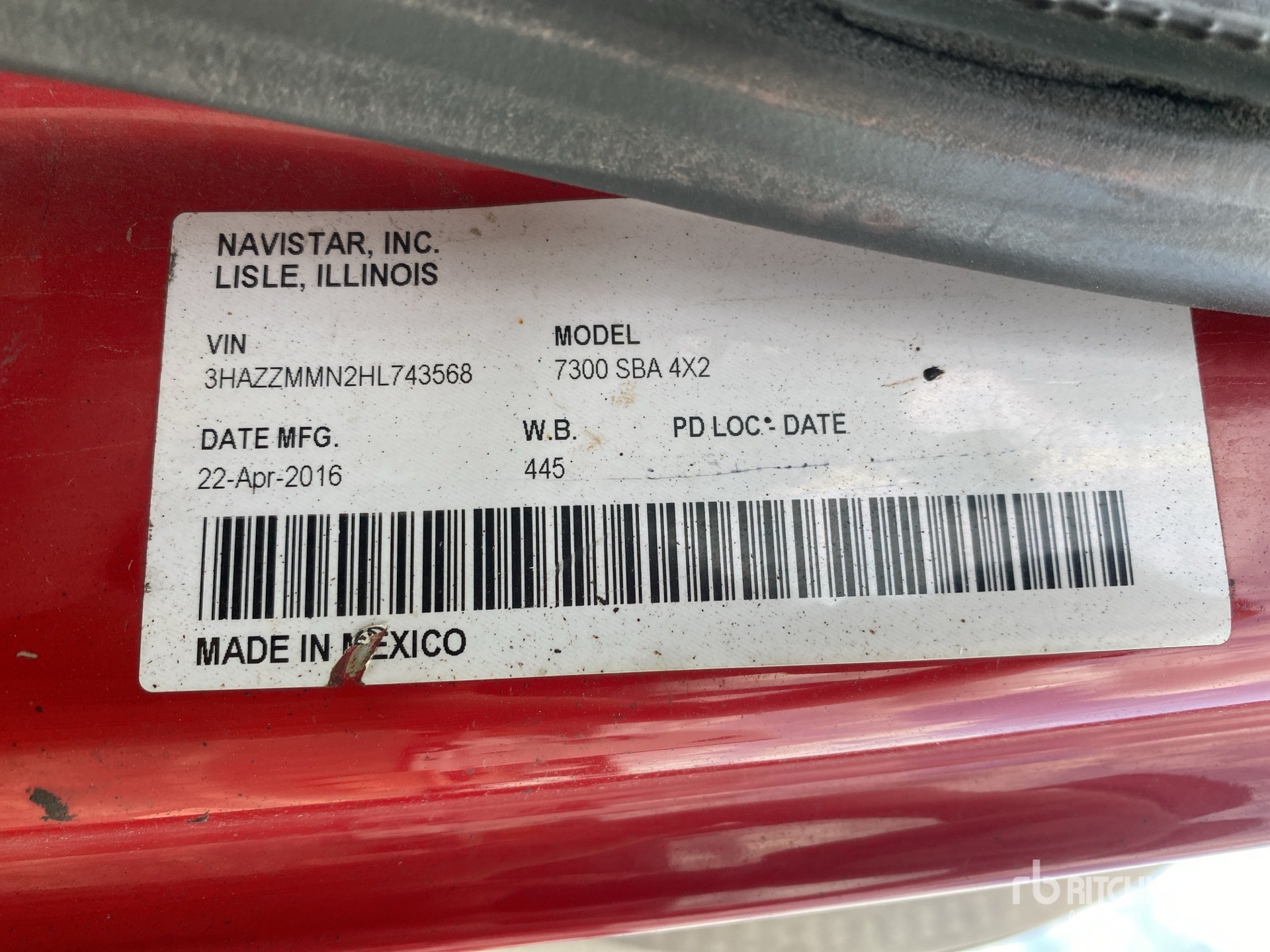 General Appearance with N.º de serie/VIN