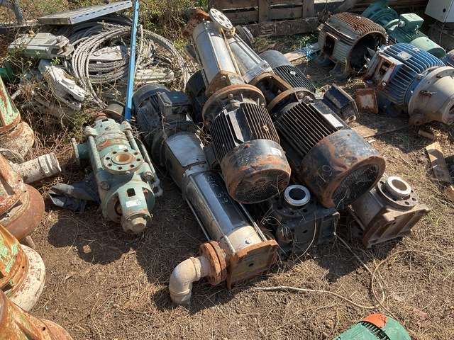 Quantity of (6) (5) Three Phase Induction Motor (1) Multi Stage Pump (Inoperable) Quantity of (6) (5) Three Phase Induction Motor (1) Multi Stage Pump (Inoperable)