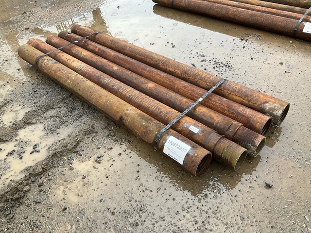 Quantity of (5) Range 1 7 ft Length, 5 in Diameter Drill Casing