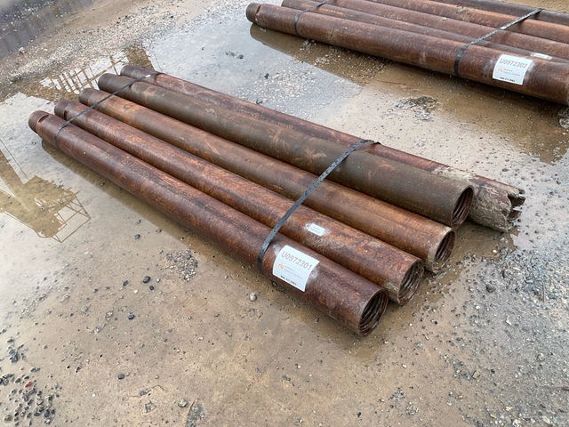 Quantity of (5) Range 1 7 ft Length, 5 in Diameter Drill Casing