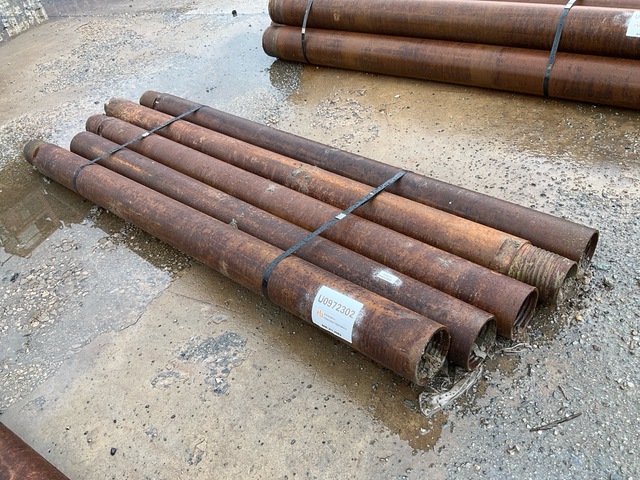 Quantity of (5) Range 1 7 ft Length, 5 in Diameter Drill Casing