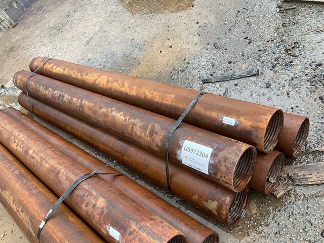 Quantity of (5) Range 1 7 ft Long, 6 1/2 in - 7 in Diameter Drill Casing