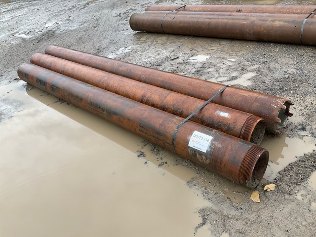 Quantity of (3) Range 1 10 ft Length, 9 in - 9 3/4 in Diameter Drill Casing