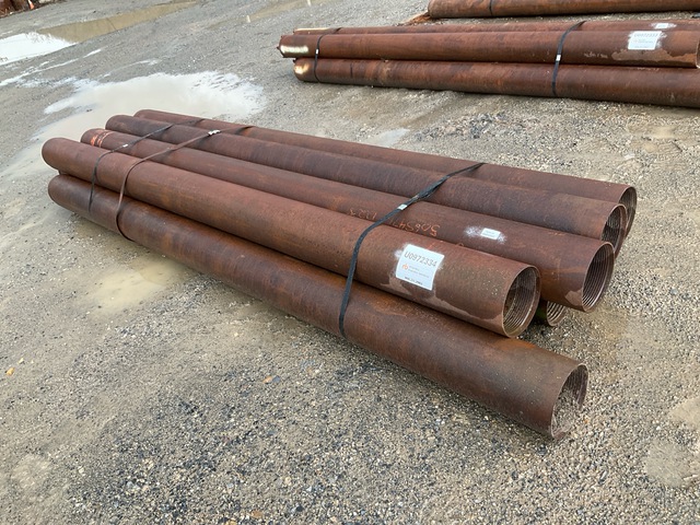 Quantity of (8) Range 1 10 ft Length, 7 in - 7 3/4 in Diameter Drill Casing