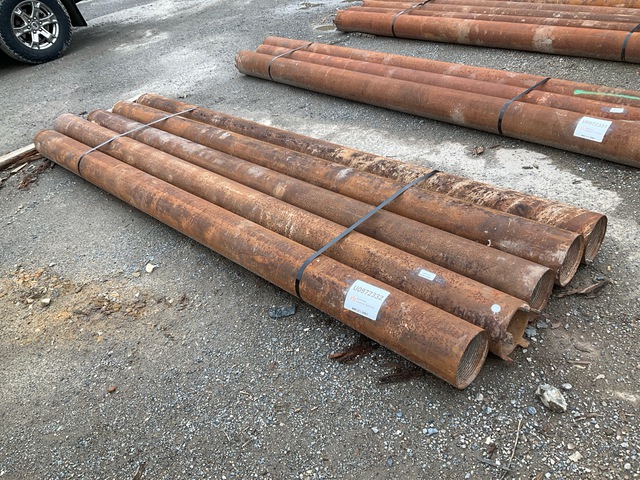 Quantity of (5) Range 1 10 ft Length, 6 1/2 in - 7 in Diameter Drill Casing