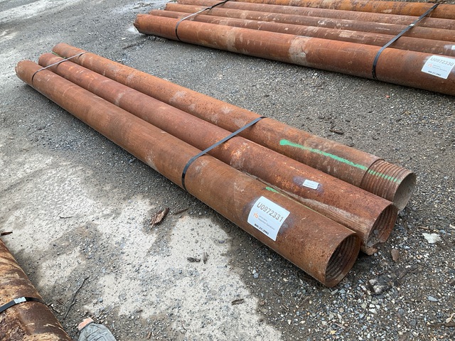 Quantity of (3) Range 1 10 ft Length, 6 1/2 in - 7 in Diameter Drill Casing