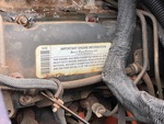 Engine with Emission Certification Label