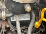 Engine with Emission Certification Label