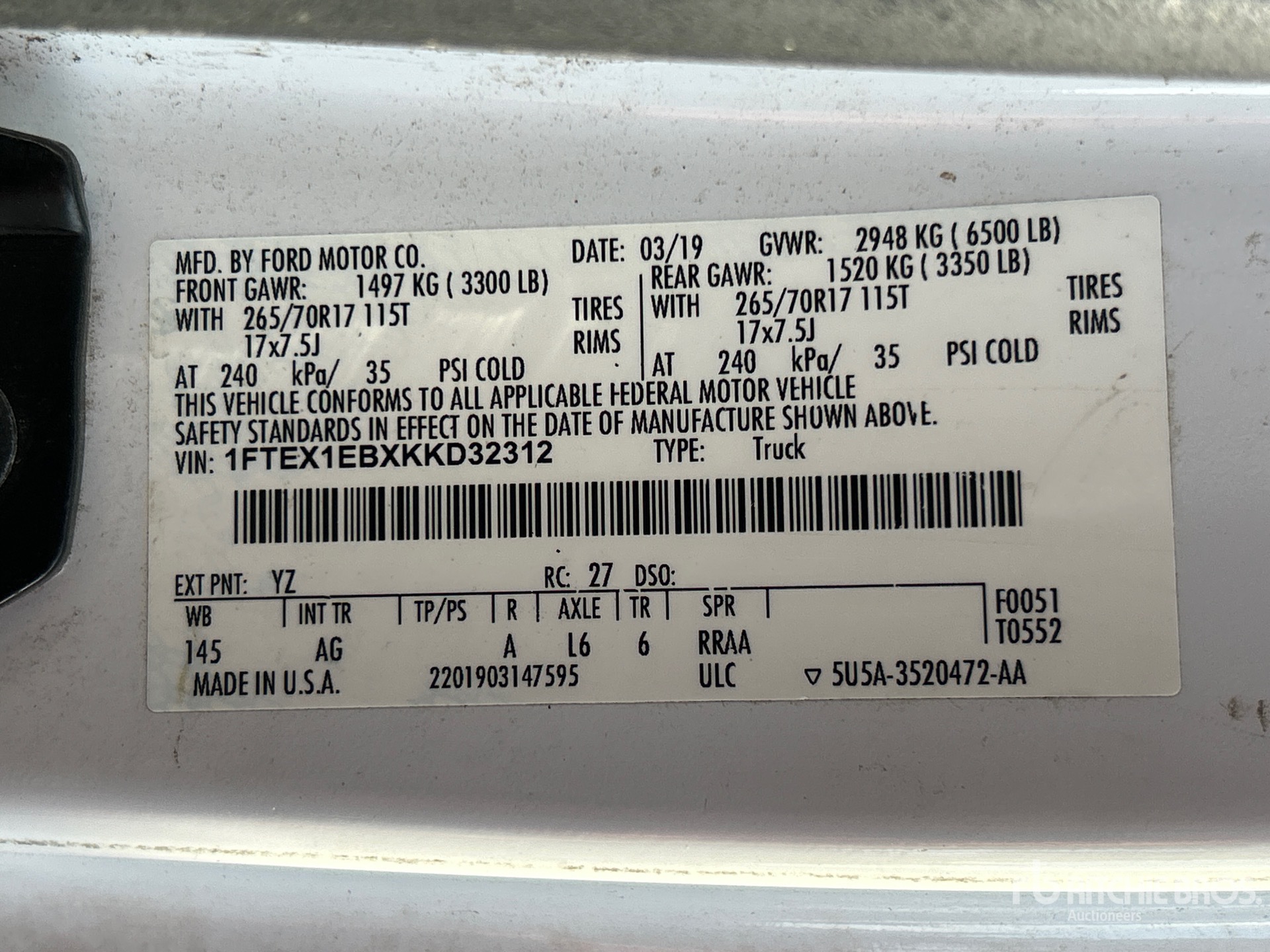 Aspect général with Numéro de série/Numéro d'identification du véhicule automobile
