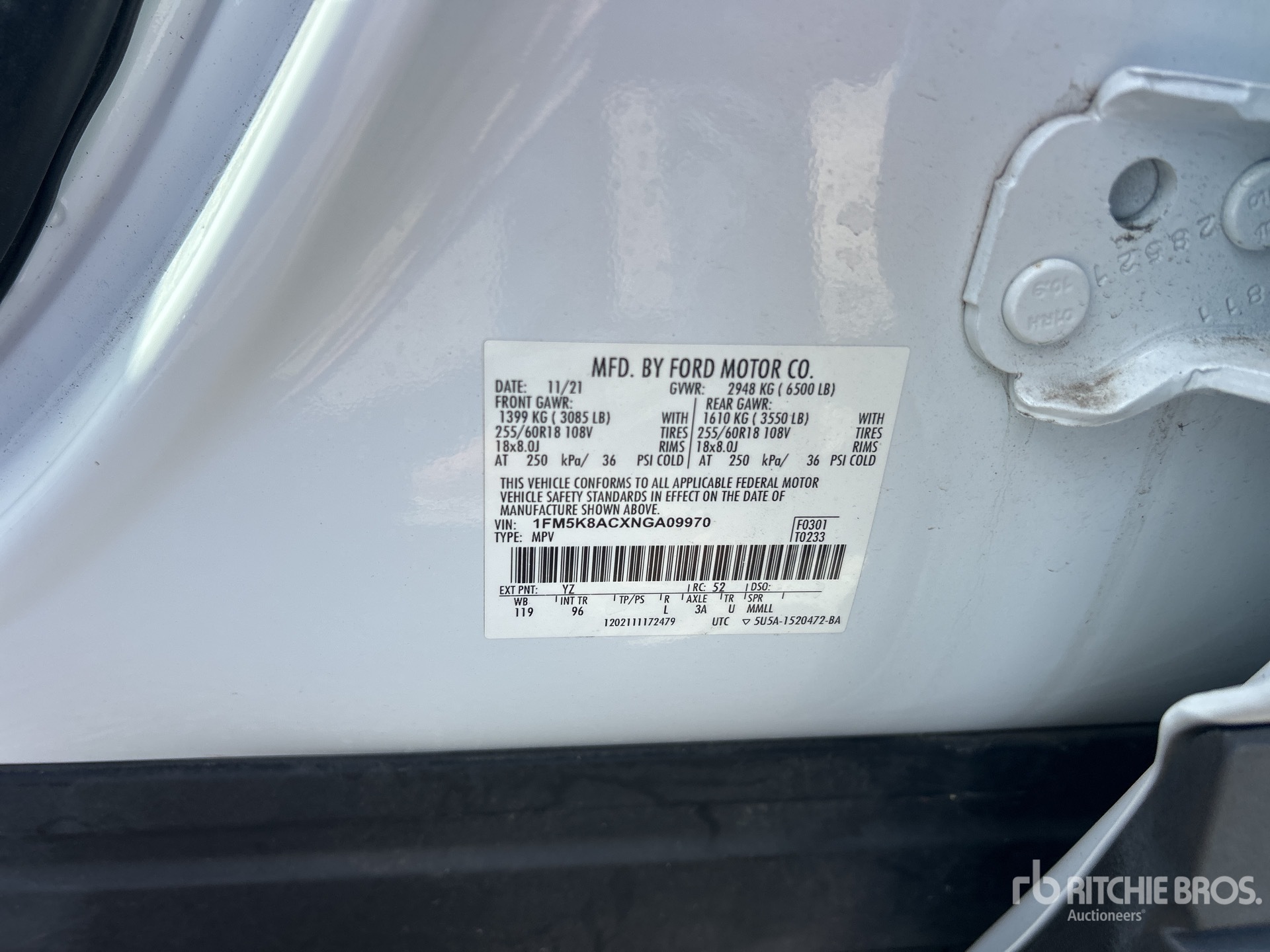 General Appearance with Numer seryjny/numer identyfikacyjny pojazdu