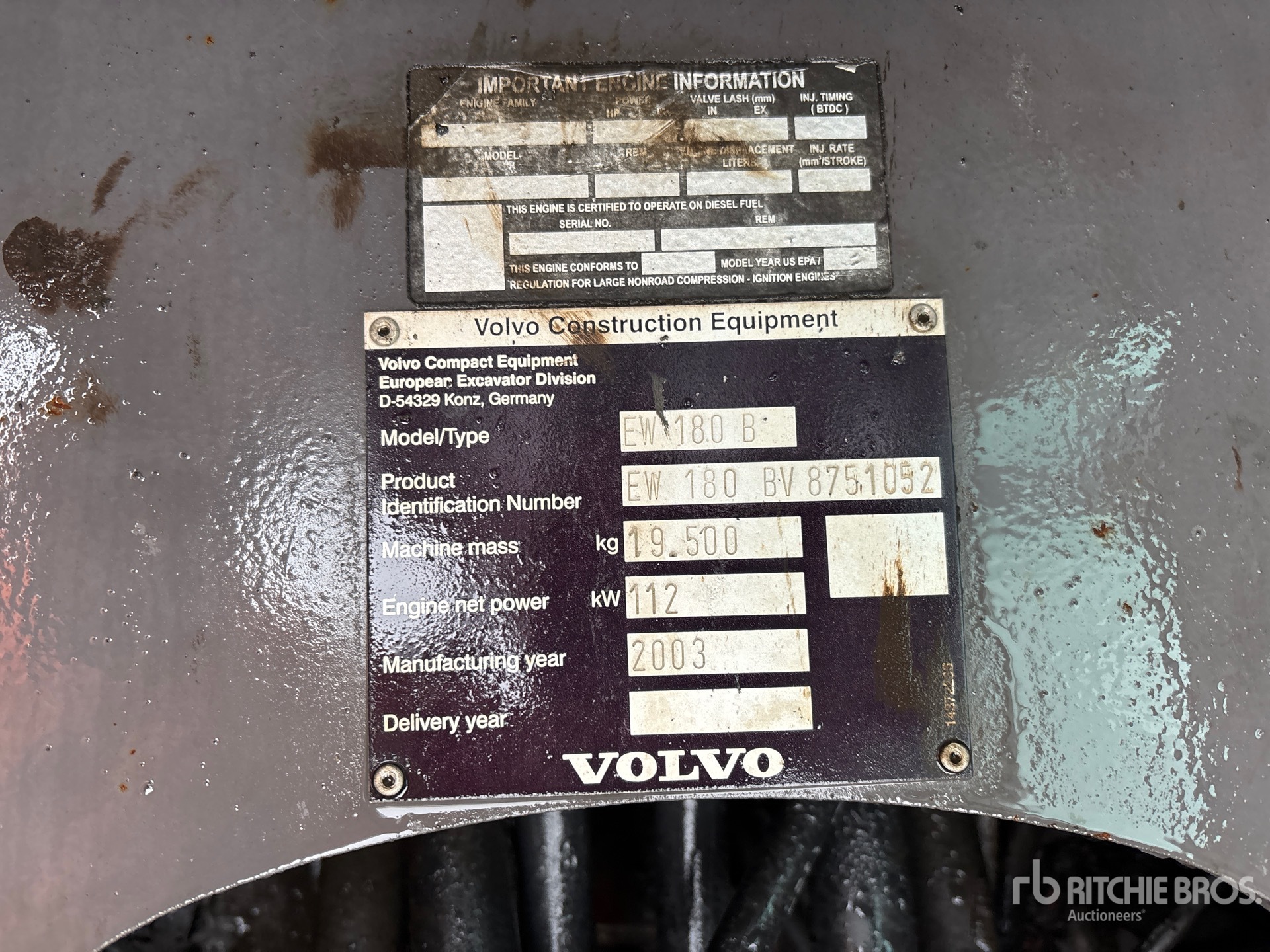 General Appearance with N.º de serie/VIN