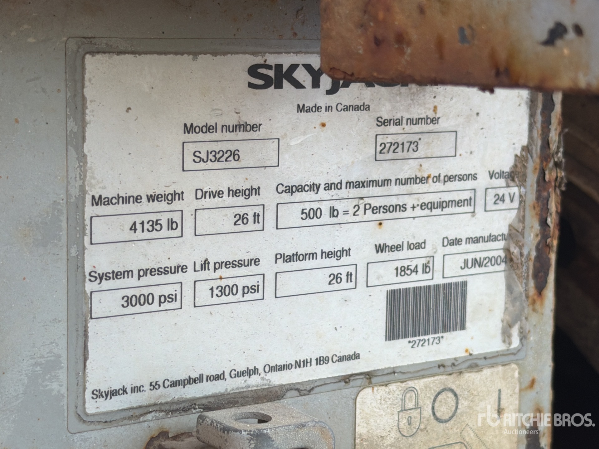 General Appearance with Numer seryjny/numer identyfikacyjny pojazdu