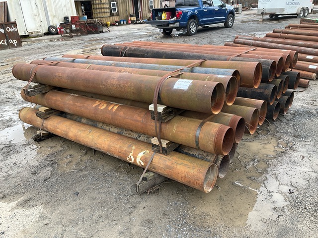 Quantity of (24) Range 1 10 ft Length, 9 in - 9 3/4 in Diameter Drill Casing