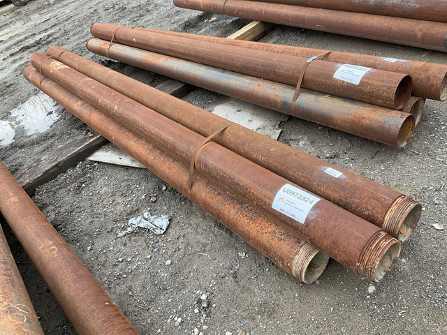 Quantity of (5) Range 1 10 ft Length, 5 in - 5 1/2 in Diameter Drill Casing