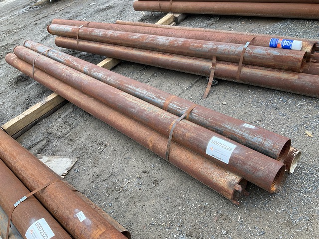 Quantity of (5) Range 1 10 ft Length, 5 in - 5 1/2 in Diameter Drill Casing