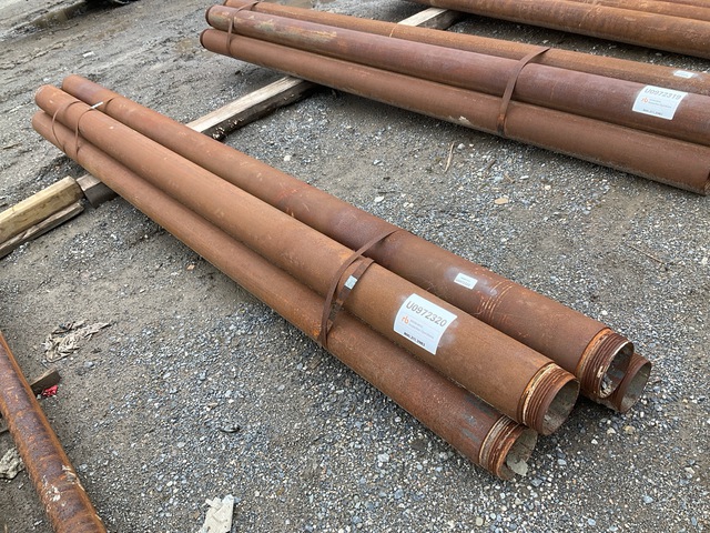 Quantity of (5) Range 1 10 ft Length, 5 in - 5 1/2 in Diameter Drill Casing