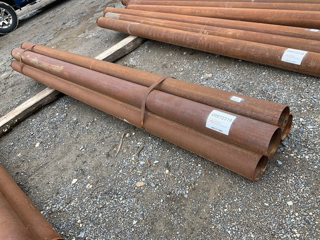 Quantity of (5) Range 1 10 ft Length, 5 in - 5 1/2 in Diameter Drill Casing