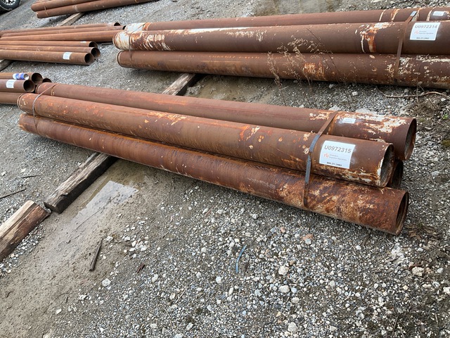 Quantity of (5) Range 1 10 ft Length, 6 1/2 in - 7 in Diameter Drill Casing