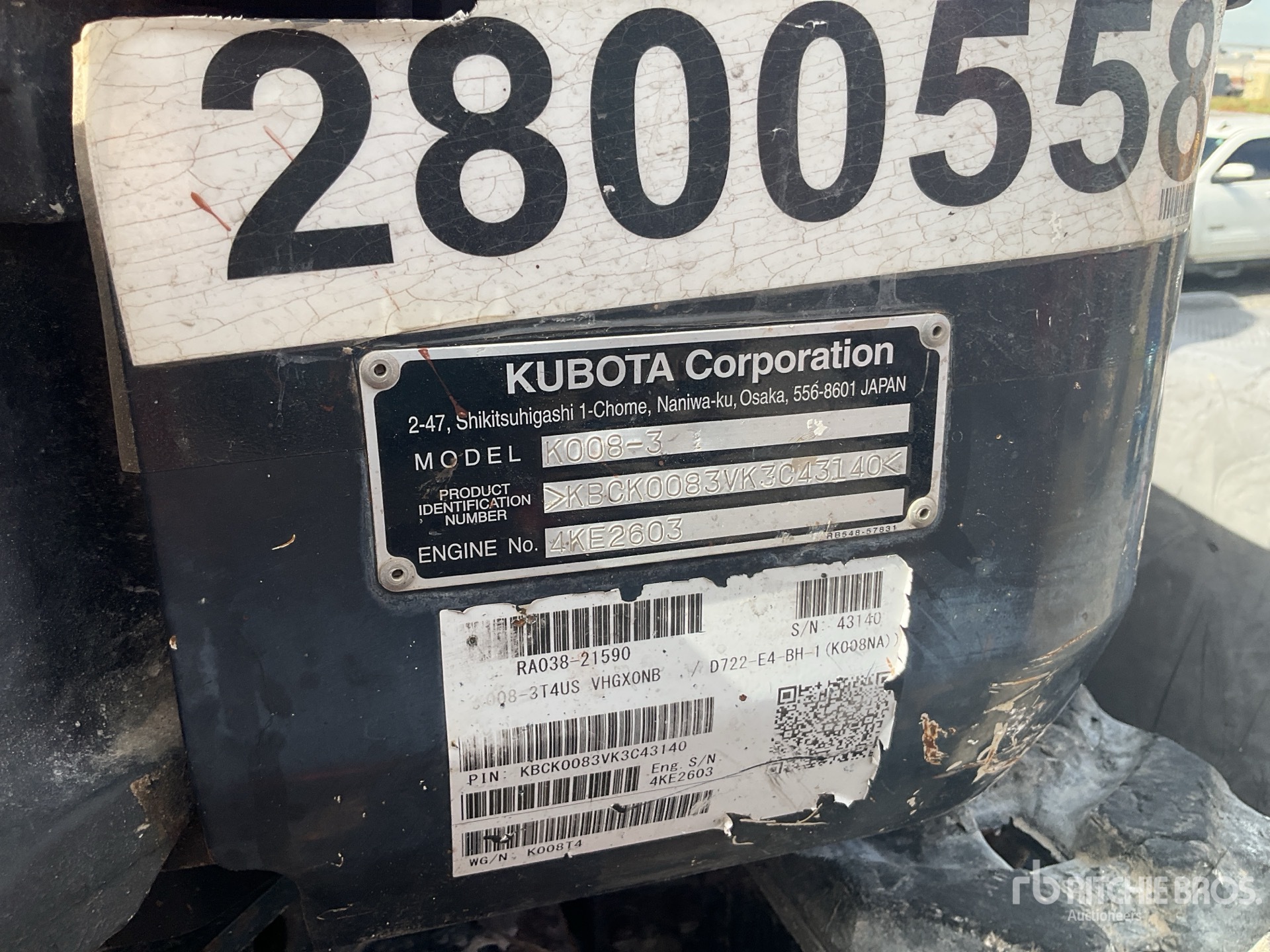 Photo of a 2019 Kubota K008