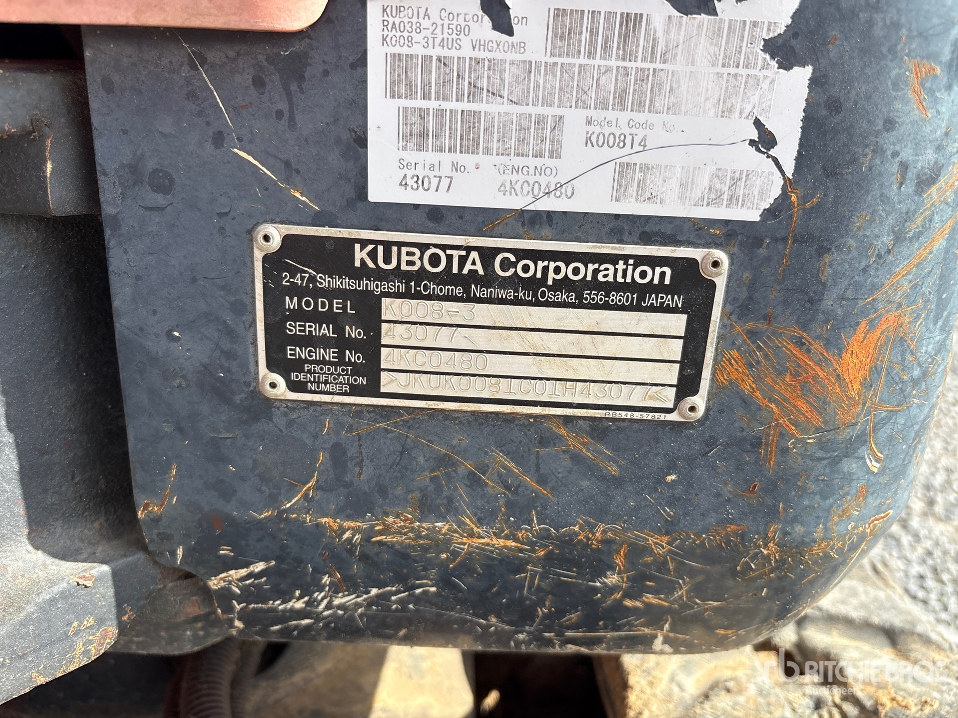 2019 Kubota K008