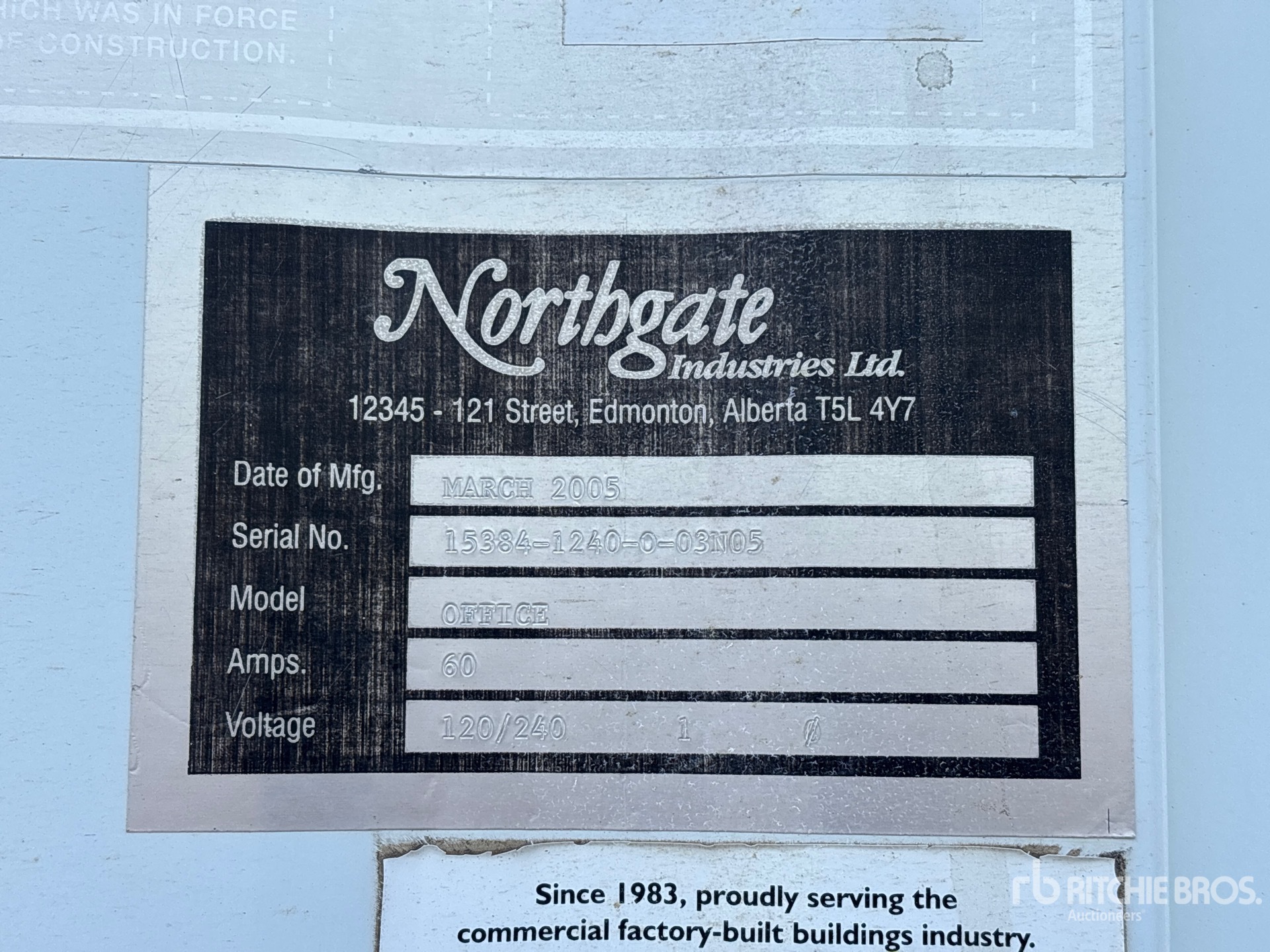 General Appearance with N.º de serie/VIN