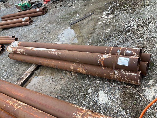 Quantity of (5) Range 1 10 ft Length, 6 1/2 in - 7 in Diameter Drill Casing