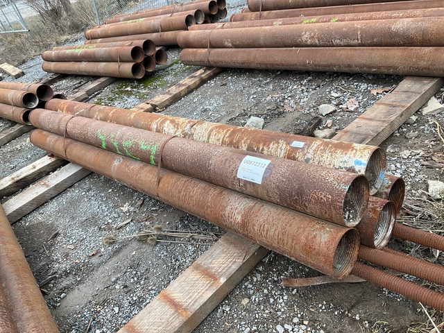 Quantity of (5) Range 1 10 ft Length, 6 1/2 in - 7 in Diameter Drill Casing