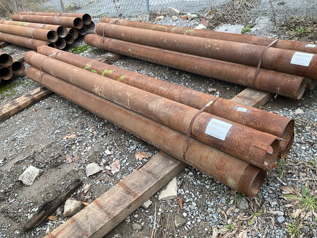 Quantity of (5) Range 1 10 ft Length, 6 1/2 in - 7 in Diameter Drill Casing
