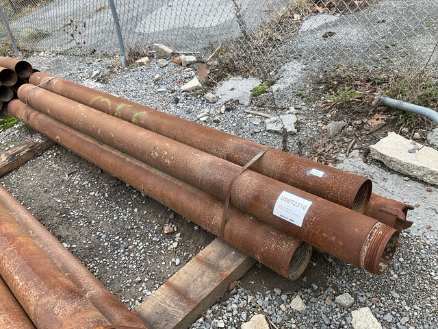 Quantity of (5) Range 1 10 ft Length, 6 1/2 in - 7 in Diameter Drill Casing