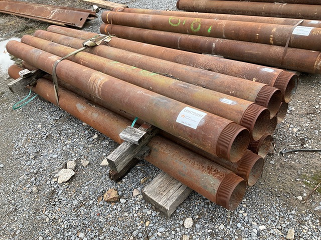 Quantity of (9) 10 ft Length, 6 1/2 in - 7 in Diameter Casing