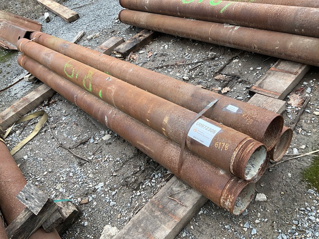 Quantity of (5) Range 1 10 ft Length, 6 1/2 in - 7 in Diameter Drill Casing