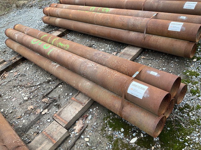 Quantity of (5) Range 1 10 ft Length, 6 1/2 in - 7 in Diameter Drill Casing