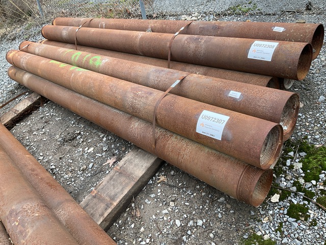 Quantity of (5) Range 1 10 ft Length, 6 1/2 in - 7 in Diameter Drill Casing
