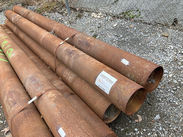 Quantity of (5) Range 1 10 ft Length, 6 1/2 in - 7 in Diameter Drill Casing