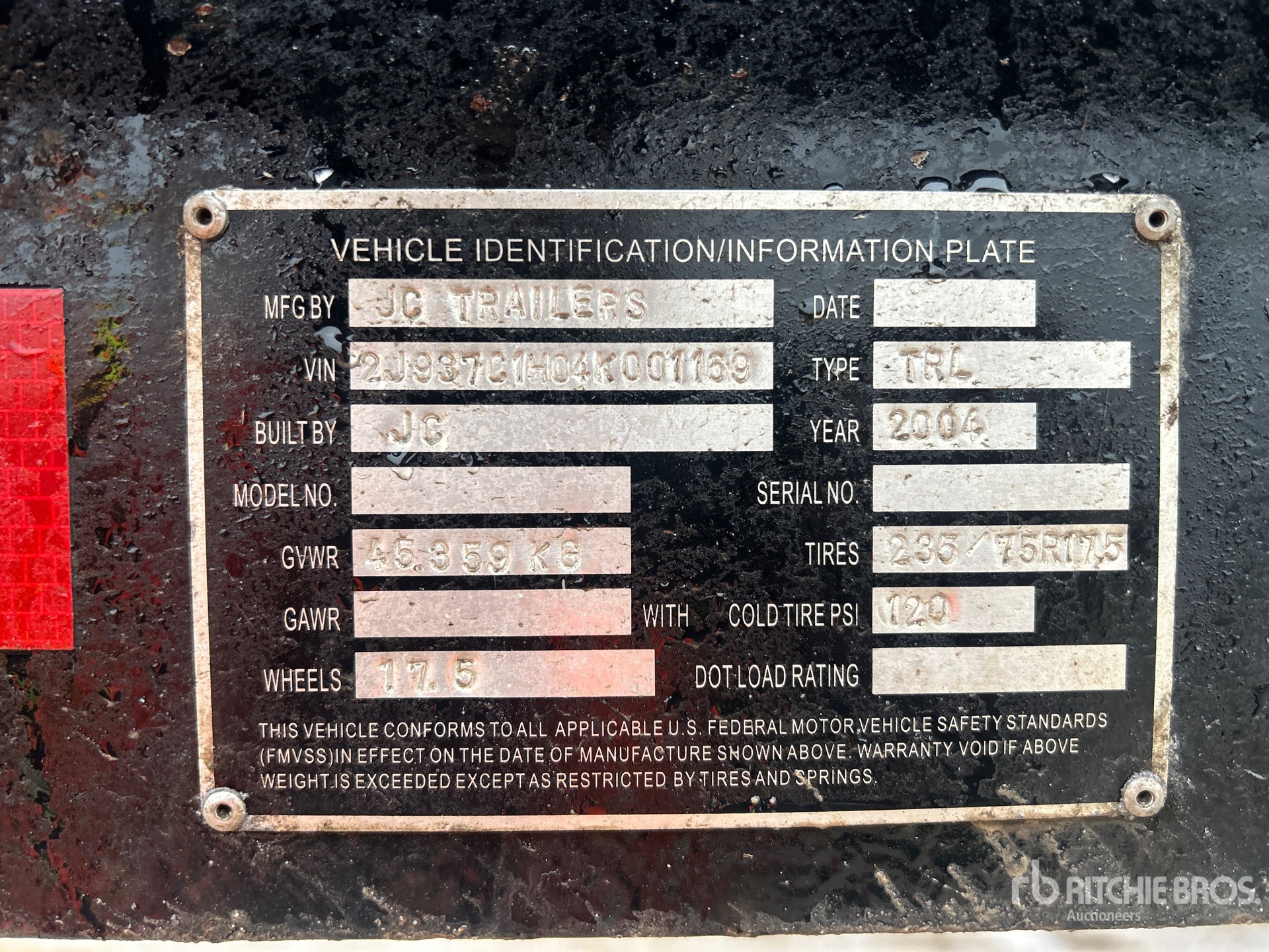 General Appearance with Numero seriale/numero d’identificazione del veicolo (VIN)