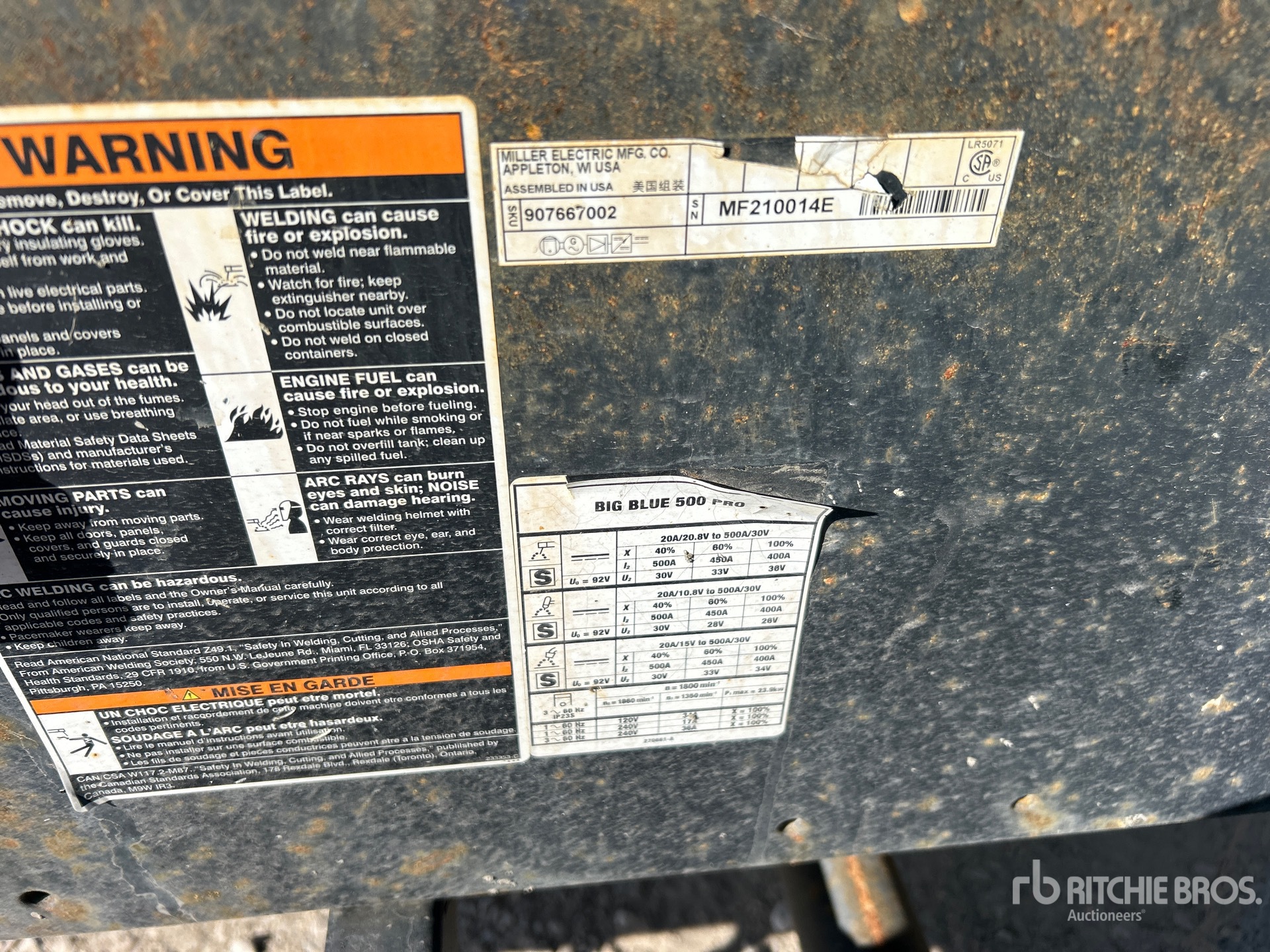 General Appearance with N.º de serie/VIN