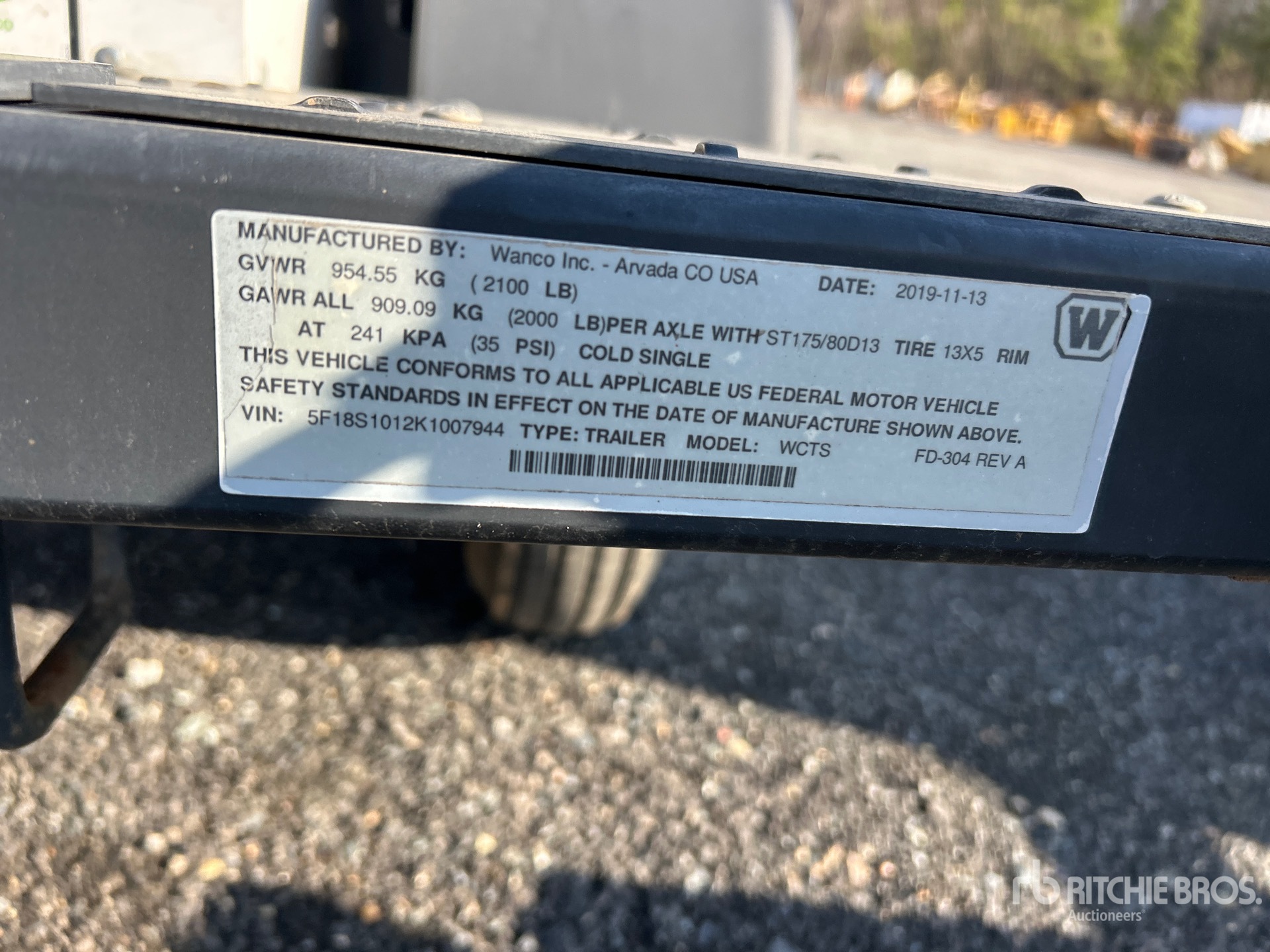 General Appearance with N.º de serie/VIN