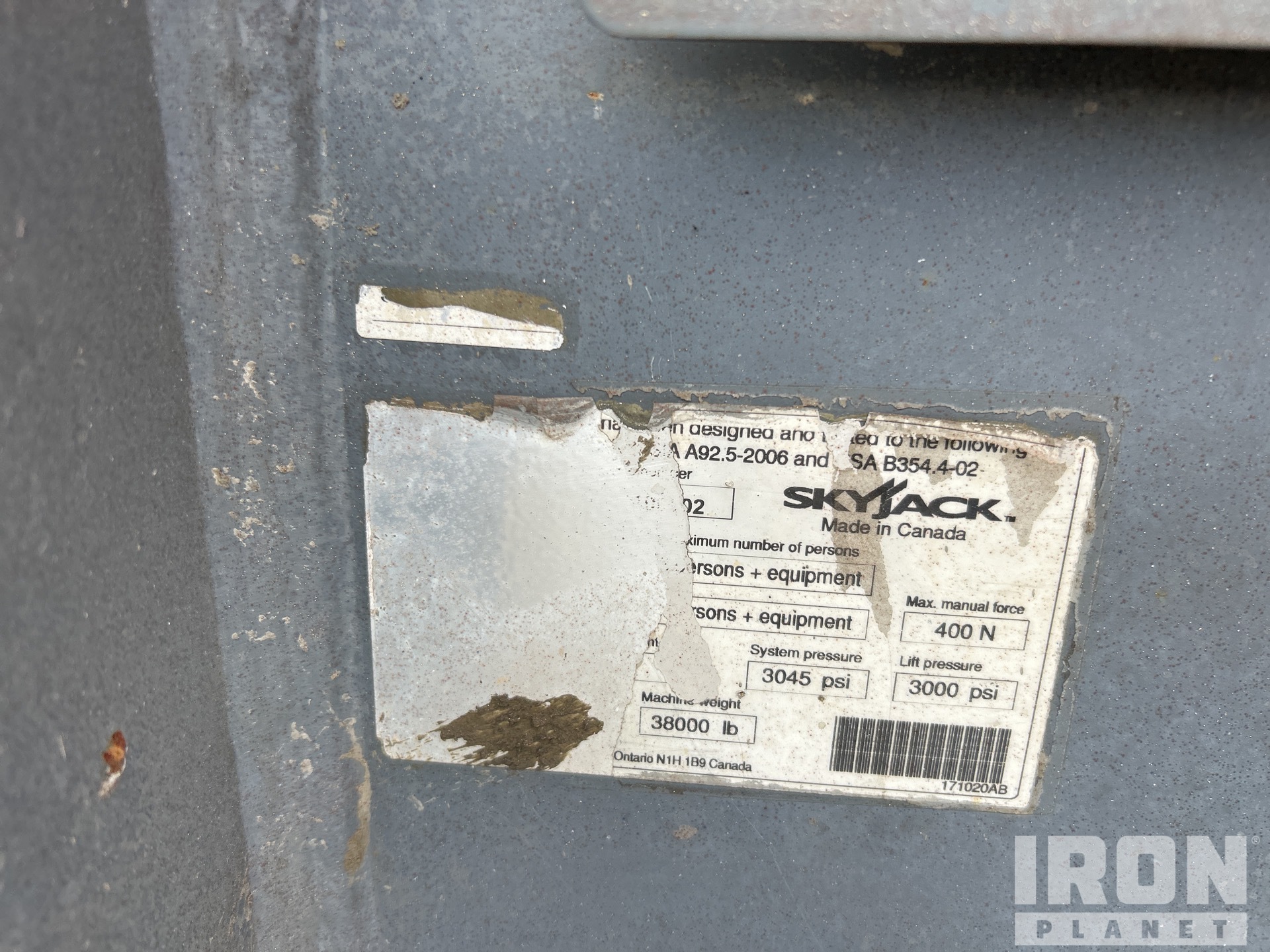 General Appearance - Boom Lift* with Numéro de série/Numéro d'identification du véhicule automobile