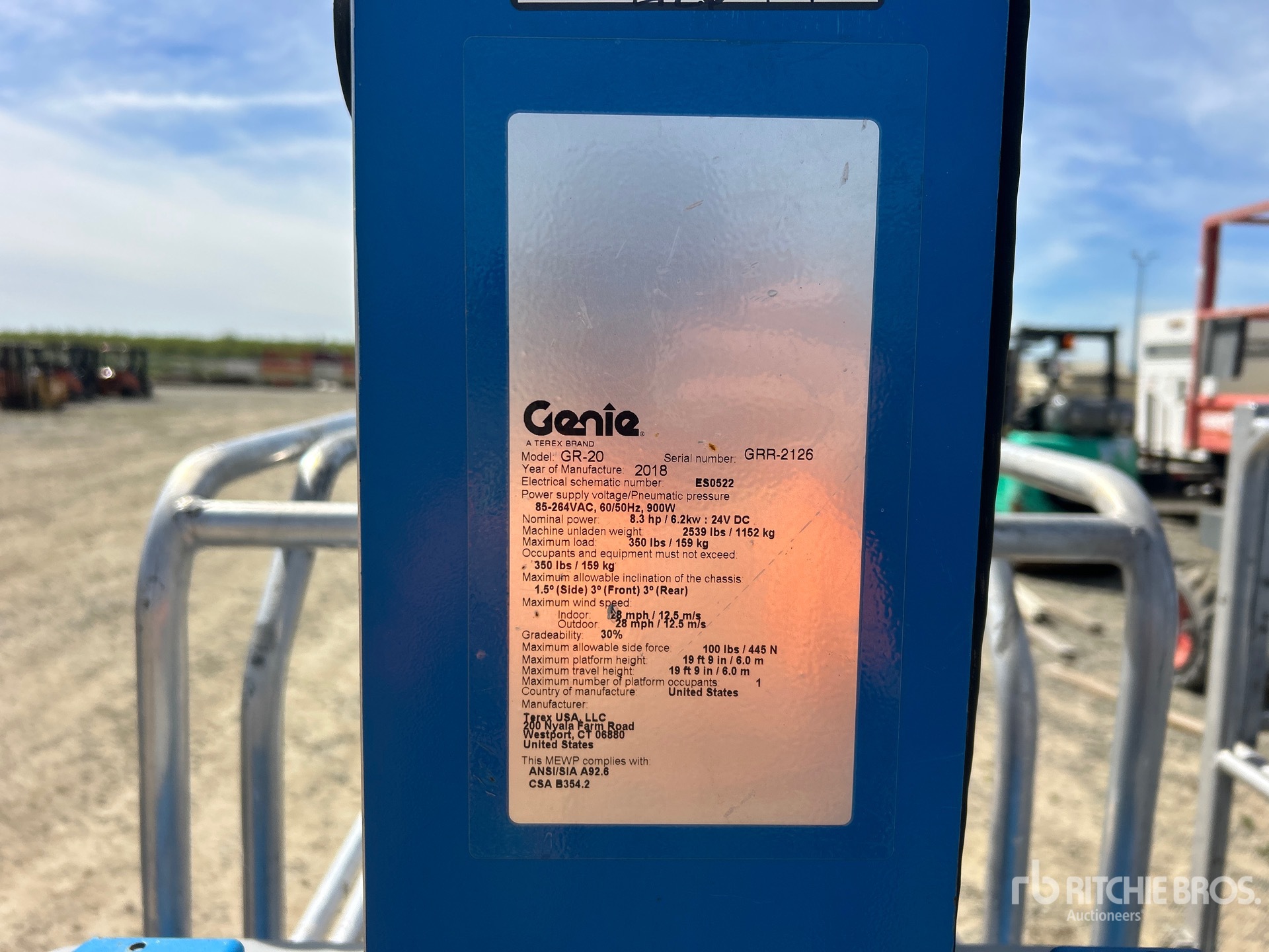 General Appearance with N.º de serie/VIN