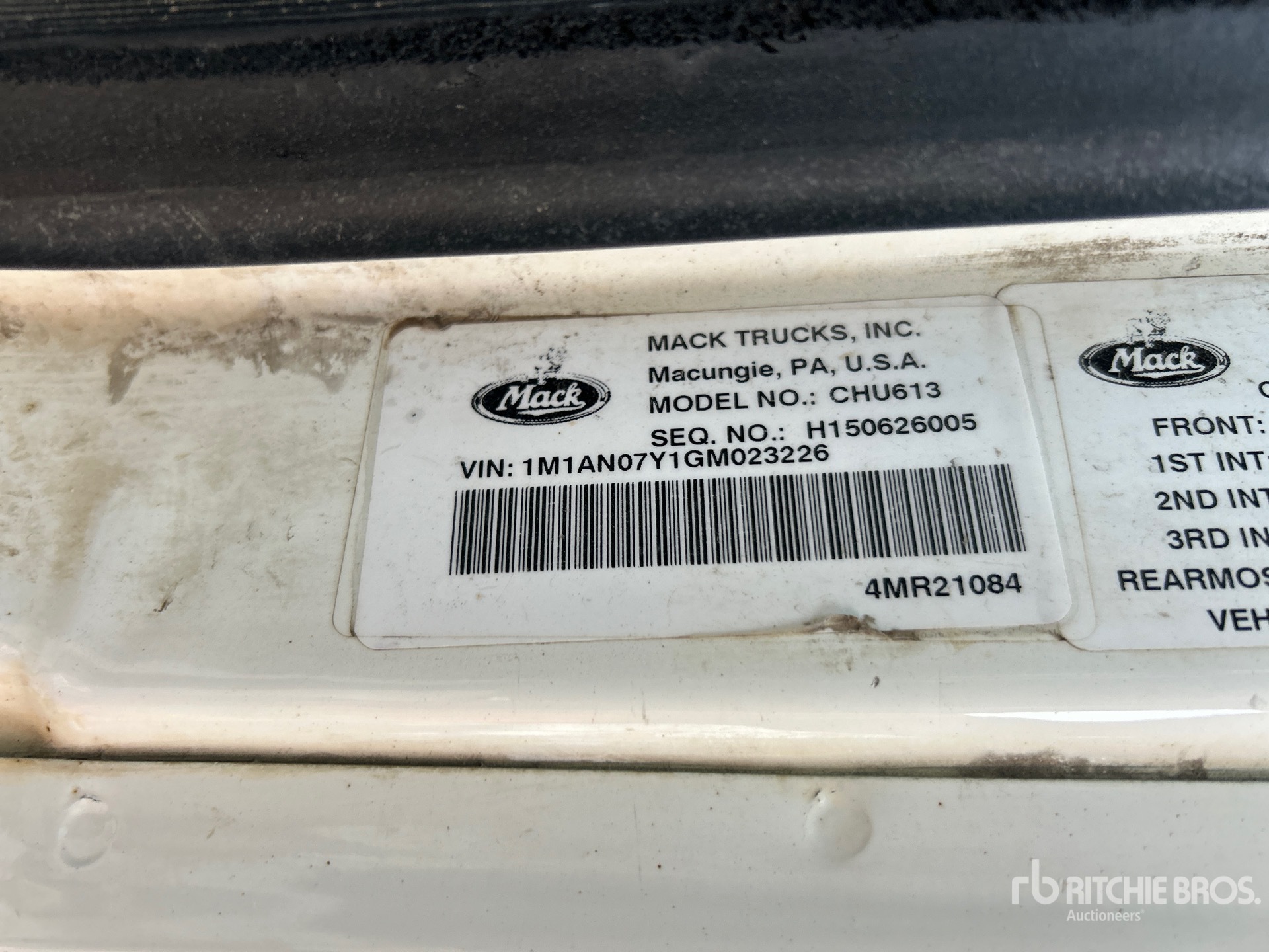 General Appearance with N.º de serie/VIN