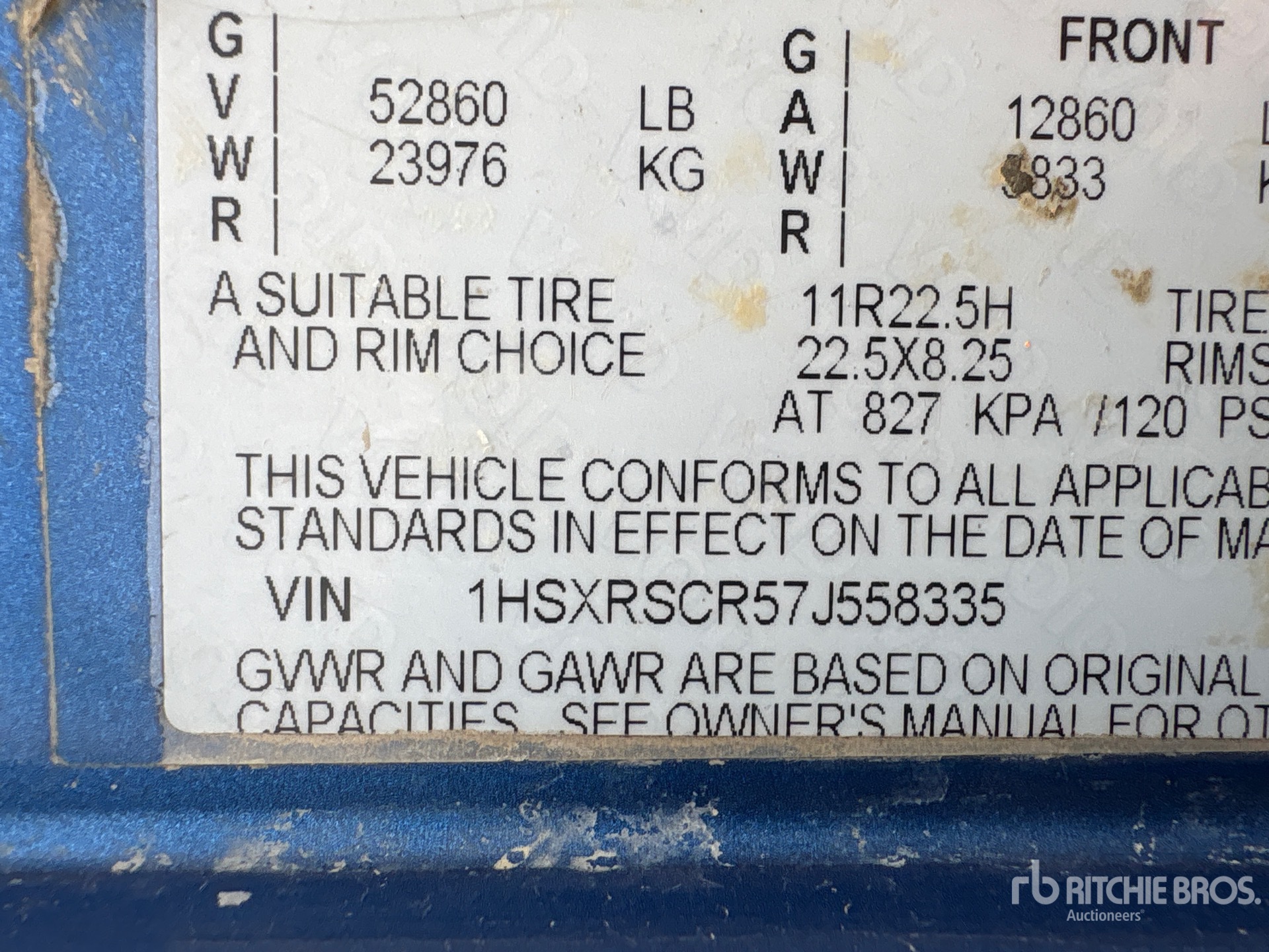 General Appearance with N.º de serie/VIN