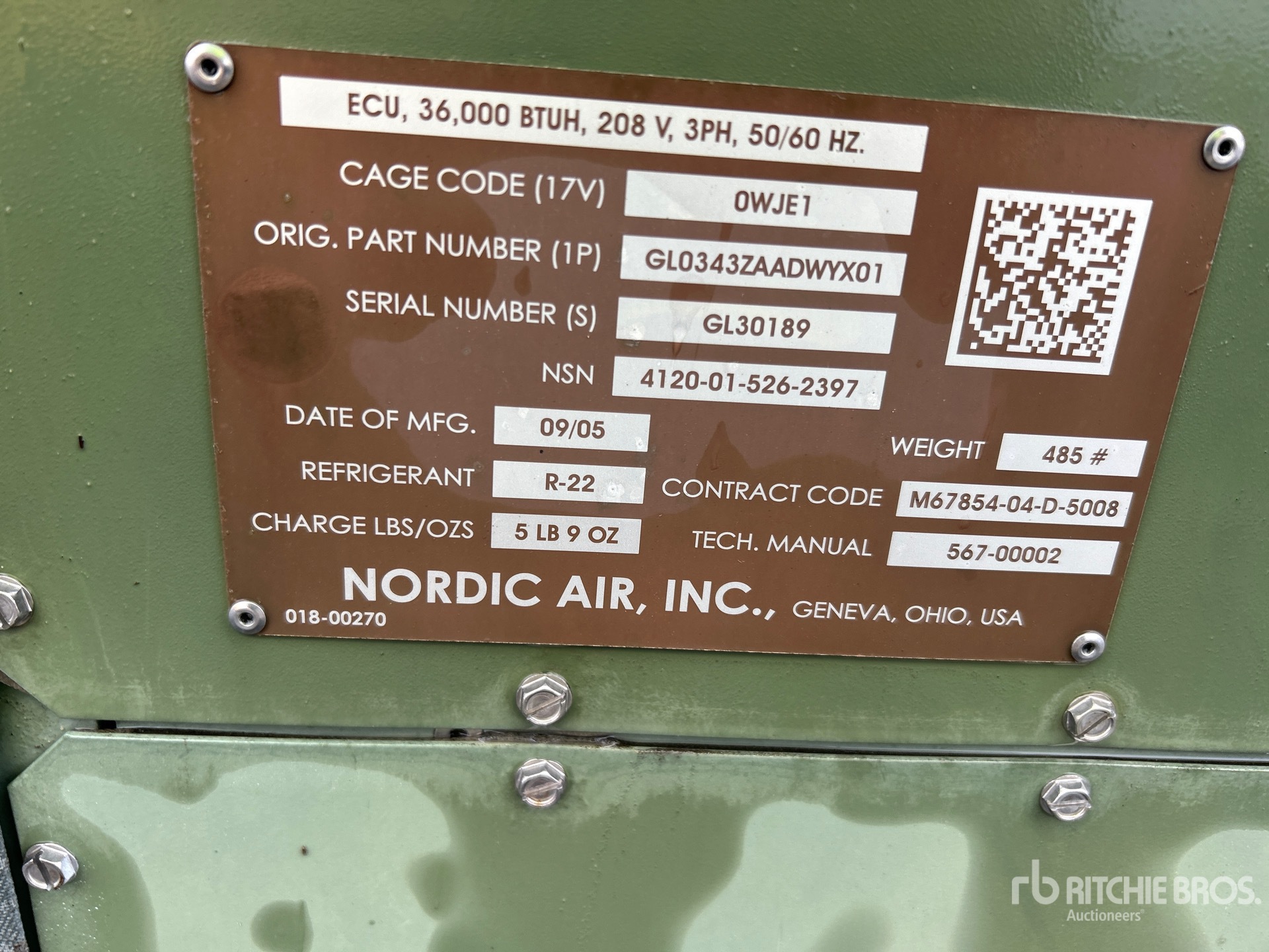 General Appearance with N.º de serie/VIN