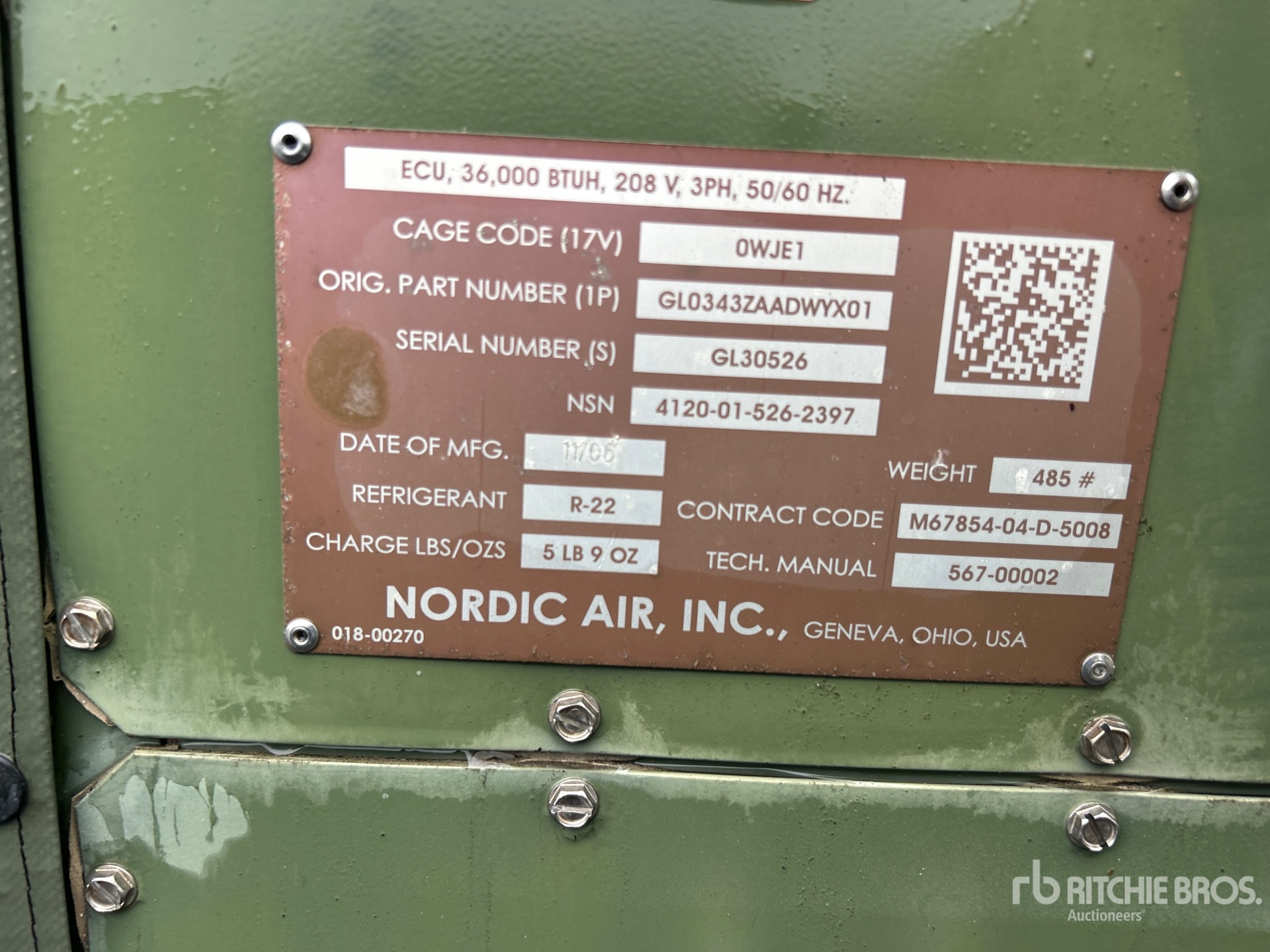 General Appearance with N.º de serie/VIN