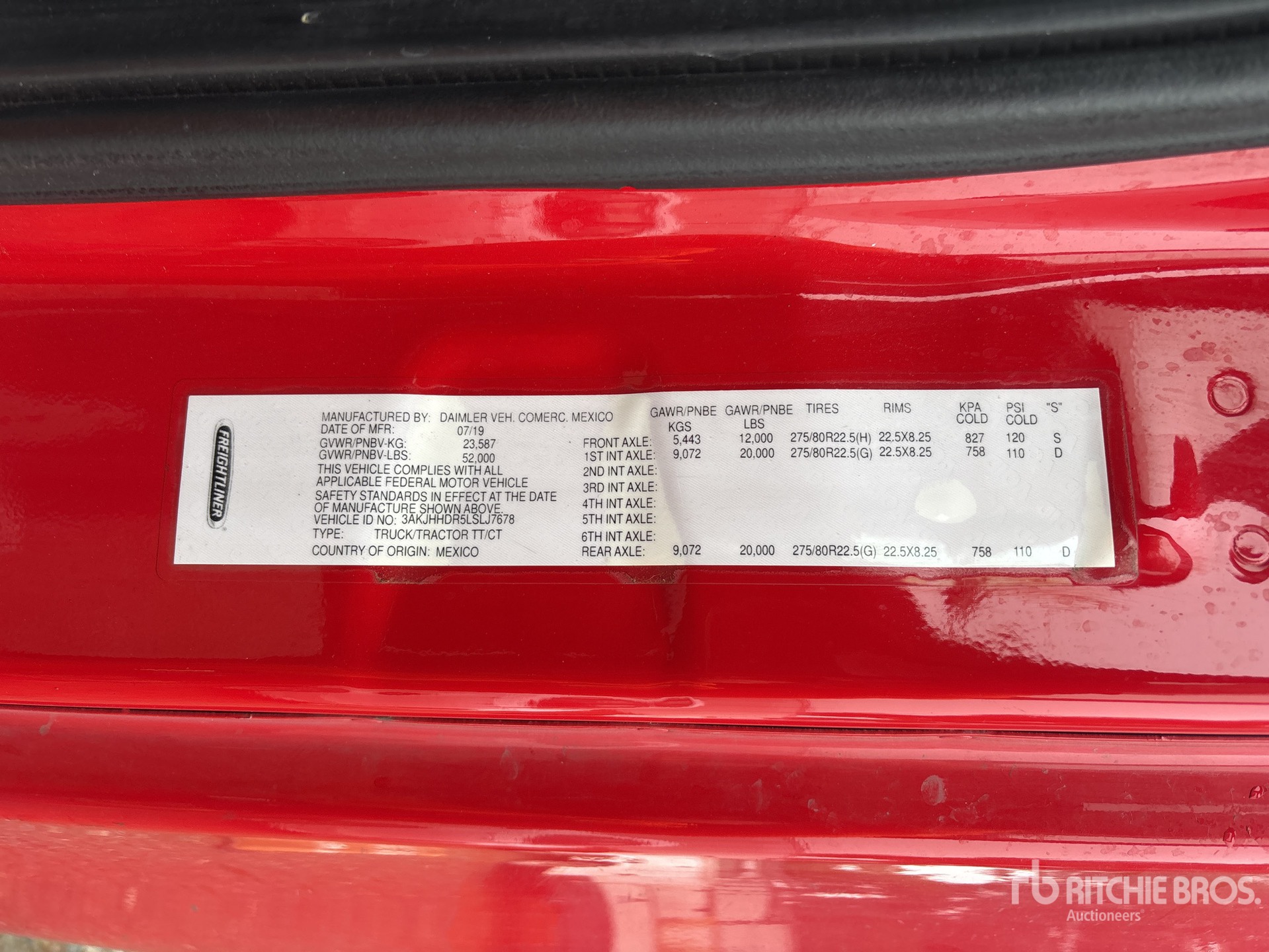 General Appearance with Numer seryjny/numer identyfikacyjny pojazdu