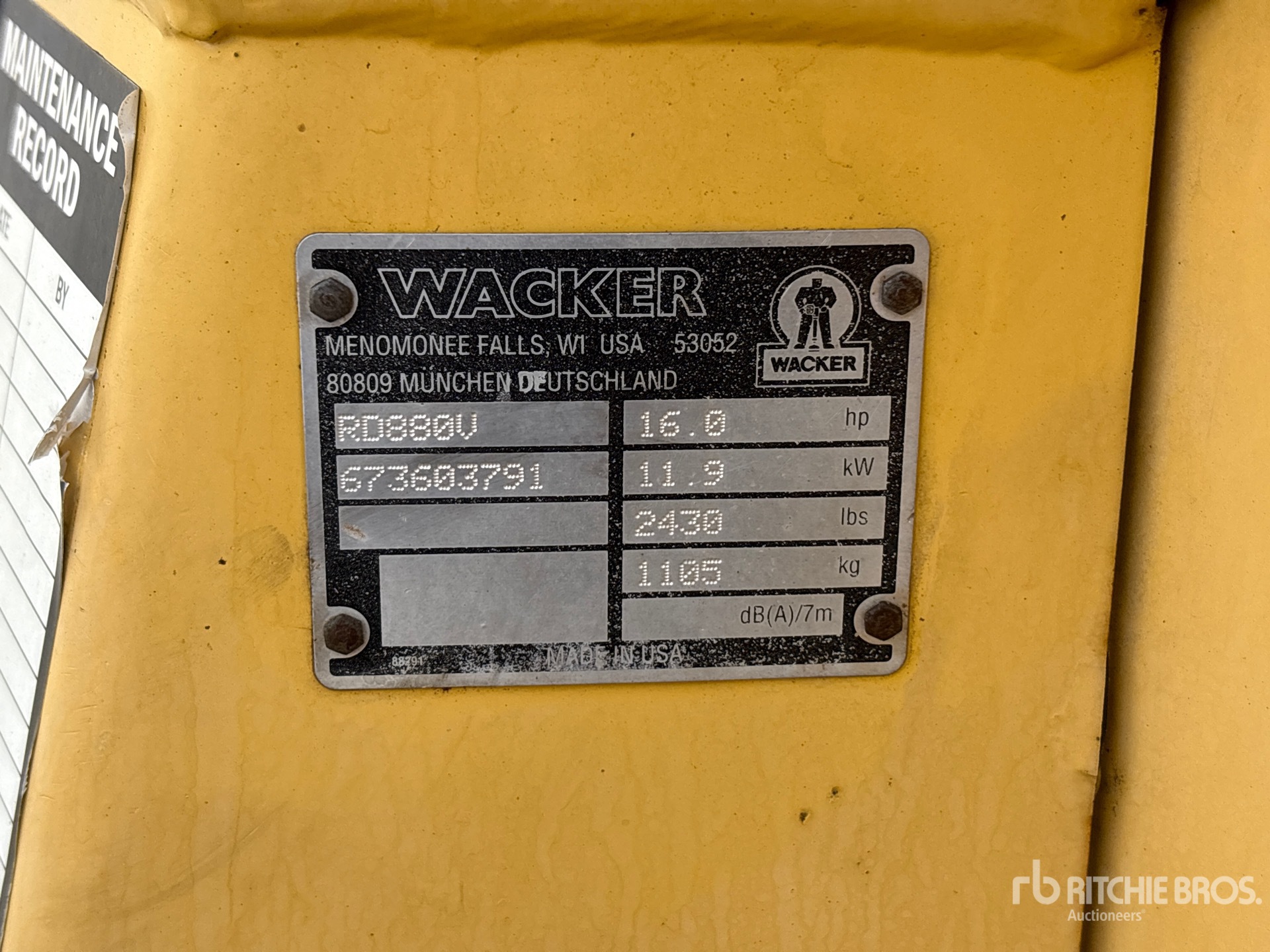 General Appearance with N.º de serie/VIN