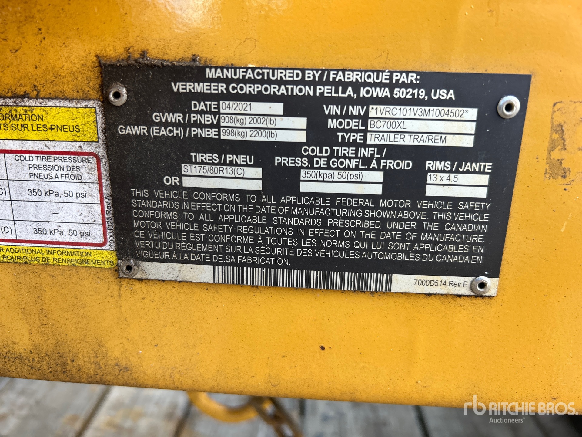 2021 Vermeer BC700XL