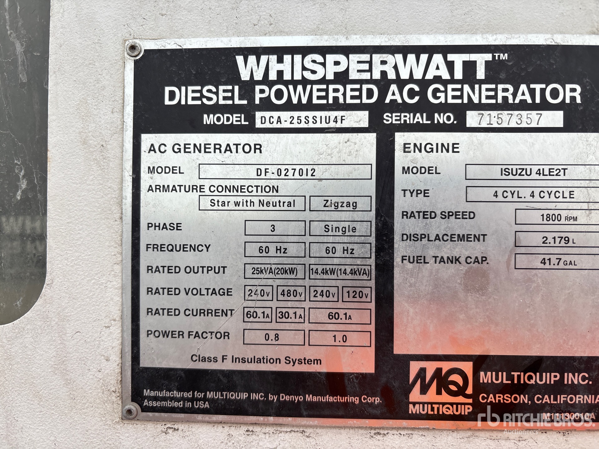 General Appearance with Numéro de série/Numéro d'identification du véhicule automobile